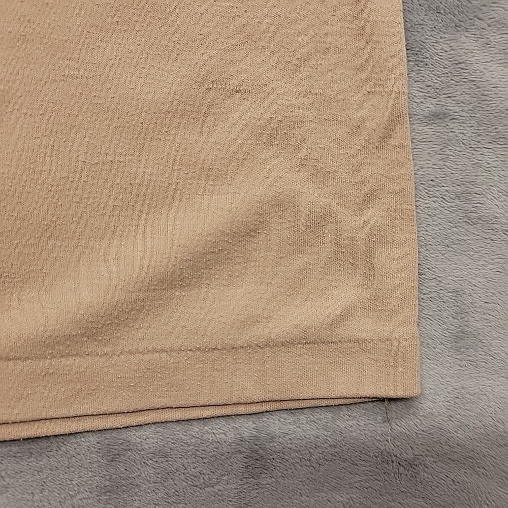 VTG Fashion Knight Shirt Mens L Tan V-Neck Pullover Short Sleeve Retro 70s - Picture 7 of 9